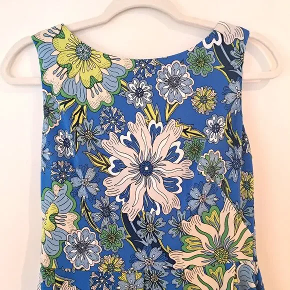 Roz & Ali Floral Dress Size 8 Sleeveless Cottage Romantic Midi 70s Boho - Picture 2 of 9